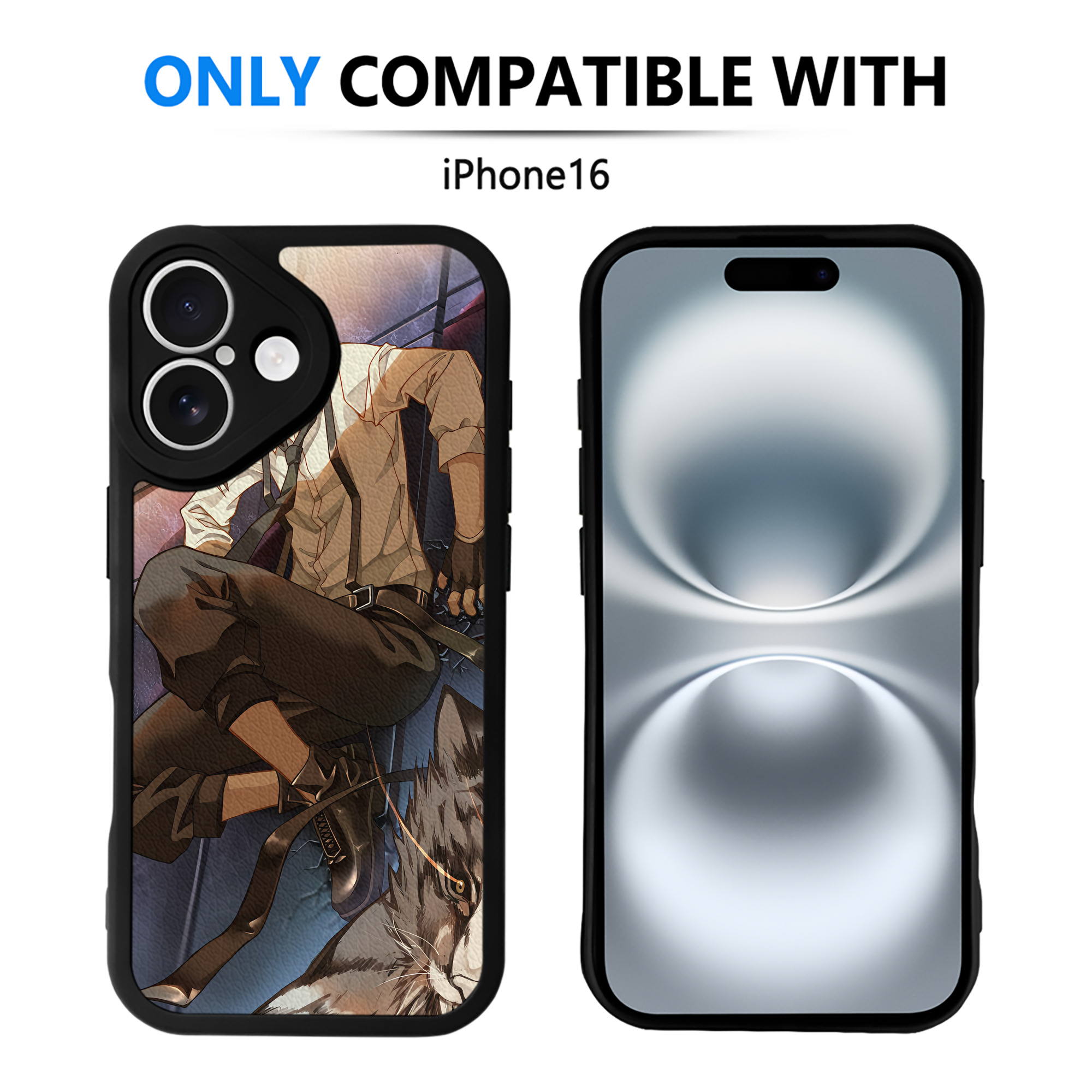 （画像用） 文豪ストレイドッグス Bungo Stray Dogs 【iPhone 16シリーズ対応】シリコンスマホケース（レザー調） 材質：シリコン